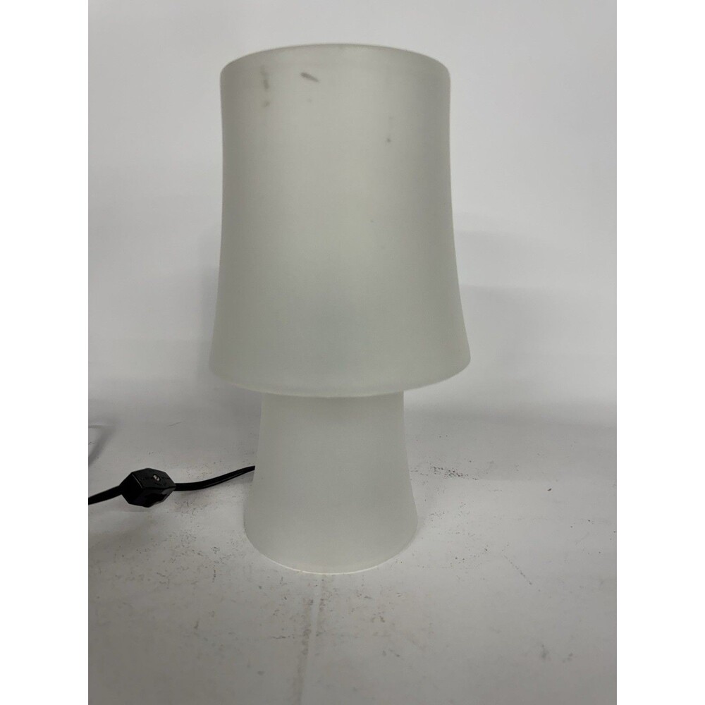 Modern Frosted Acrylic Table Lamp White Minimalist Retro Style 14” w/